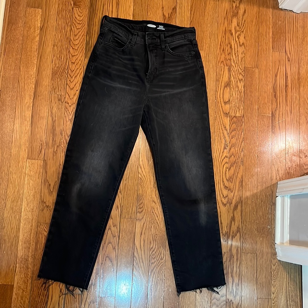 Straight black jeans